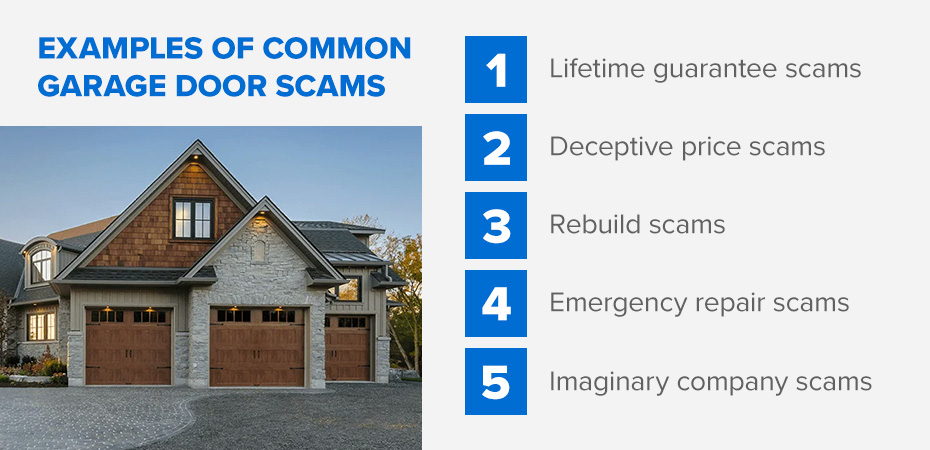 examples of common garage door scams